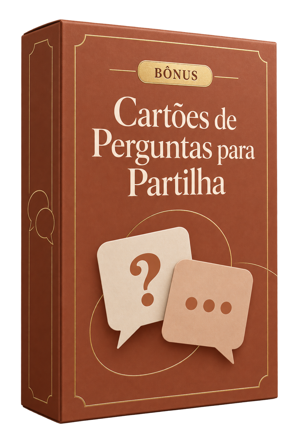 Mockup do bônus Cartões de Perguntas para Partilha