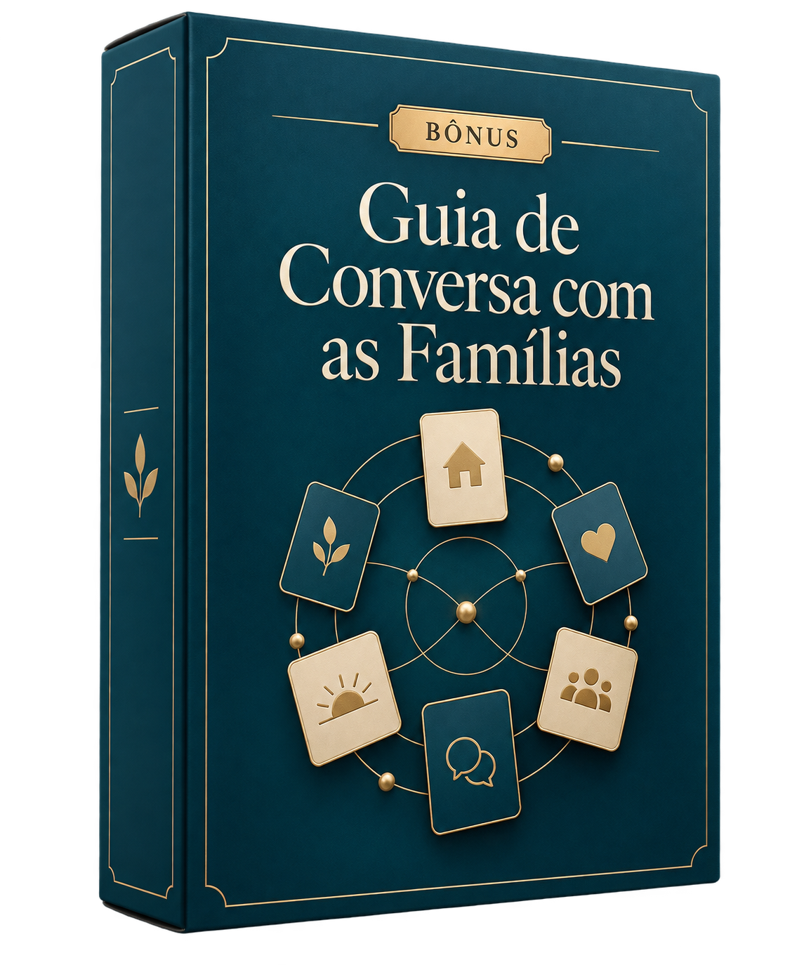Mockup do bônus Guia de Conversa com as Famílias