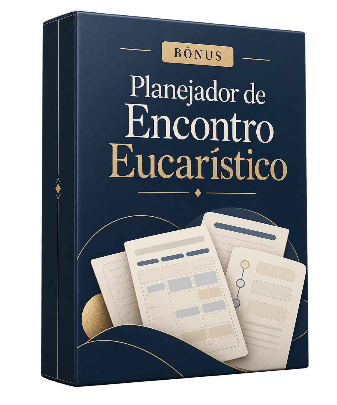 Mockup do bônus Planejador de Encontro Eucarístico
