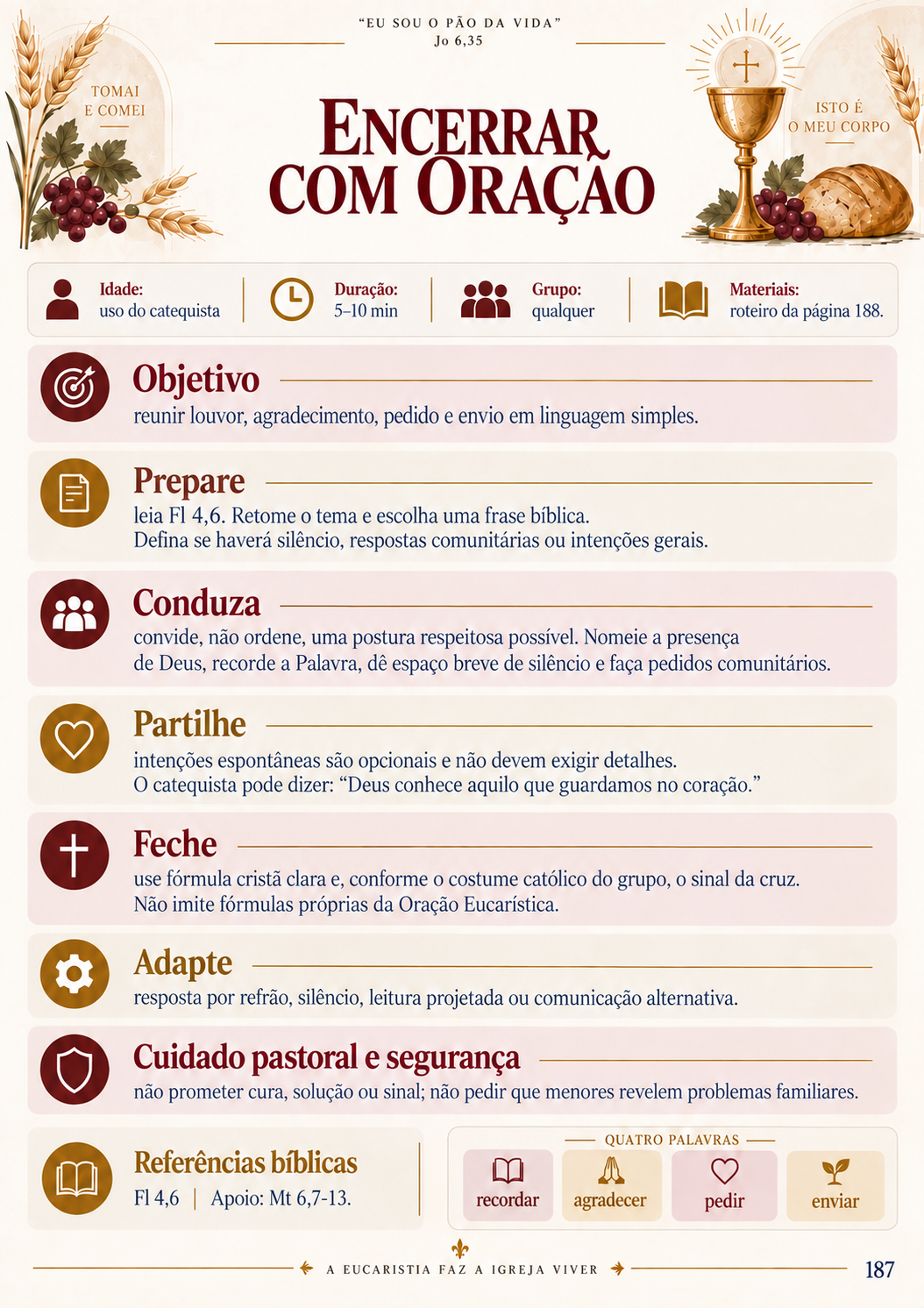 Encerrar com Oração